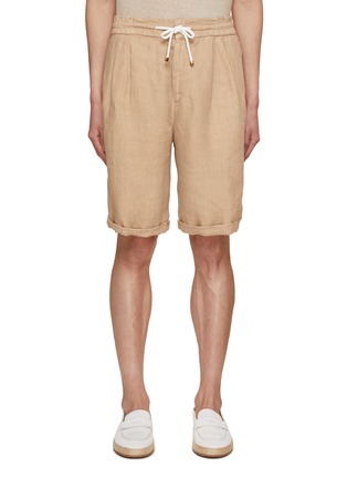 Main View - Click To Enlarge - BRUNELLO CUCINELLI - Dyed Linen Bermuda Shorts