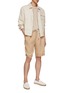 Figure View - Click To Enlarge - BRUNELLO CUCINELLI - Dyed Linen Bermuda Shorts