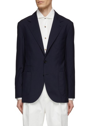 Main View - Click To Enlarge - BRUNELLO CUCINELLI - Single Breasted Wool Silk Blazer