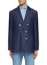 Main View - Click To Enlarge - BRUNELLO CUCINELLI - Double Breasted Wool Linen Blazer