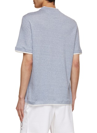 Back View - Click To Enlarge - BRUNELLO CUCINELLI - Crewneck Linen Cotton T-Shirt