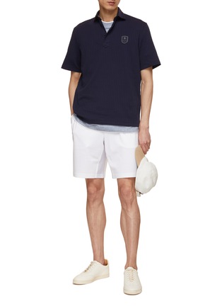 Figure View - Click To Enlarge - BRUNELLO CUCINELLI - Crewneck Linen Cotton T-Shirt
