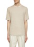Main View - Click To Enlarge - BRUNELLO CUCINELLI - Contrast Trim Cotton Linen T-Shirt
