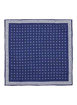 Figure View - Click To Enlarge - BRUNELLO CUCINELLI - Dotted Chequered Silk Pocket Square