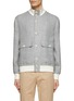 Main View - Click To Enlarge - BRUNELLO CUCINELLI - Chequered Linen Wool Silk Bomber Jacket