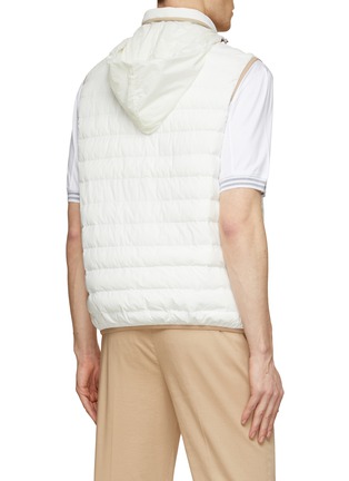 Back View - Click To Enlarge - BRUNELLO CUCINELLI - Contrast Trim Padded Vest