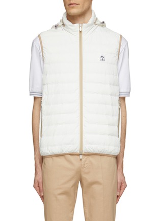 Main View - Click To Enlarge - BRUNELLO CUCINELLI - Contrast Trim Padded Vest