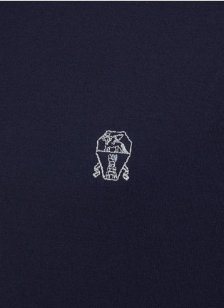  - BRUNELLO CUCINELLI - Contrast Trim Cotton Silk T-Shirt