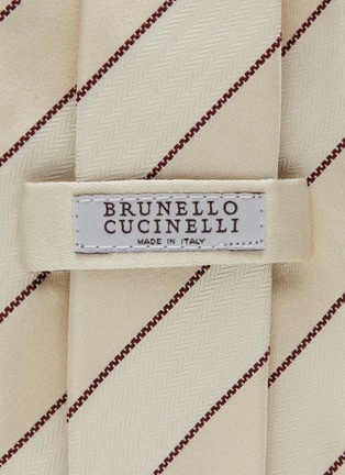 Detail View - Click To Enlarge - BRUNELLO CUCINELLI - Striped Silk Tie