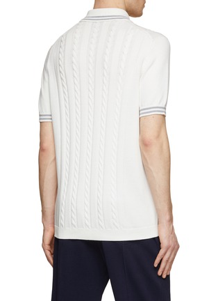 Back View - Click To Enlarge - BRUNELLO CUCINELLI - Knitted Polo Shirt