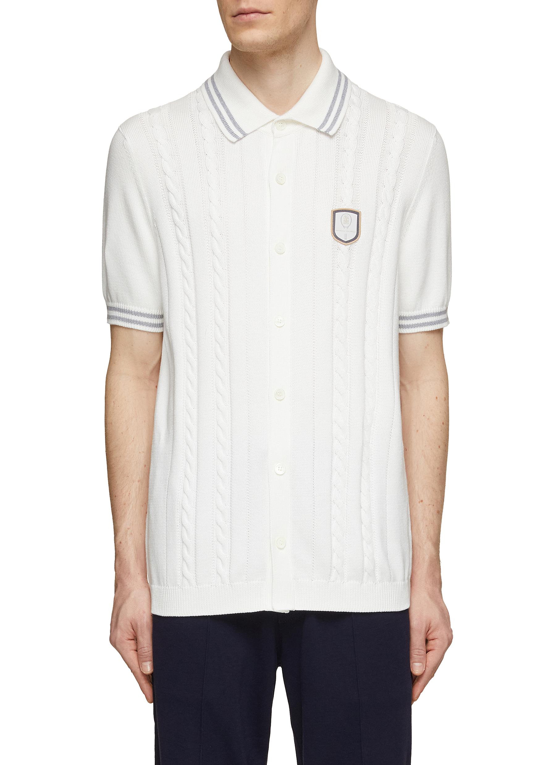 BRUNELLO CUCINELLI | Knitted Polo Shirt | Men | Lane Crawford