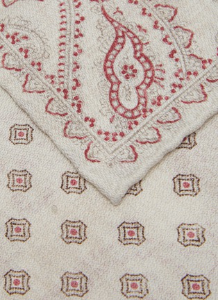 Detail View - Click To Enlarge - BRUNELLO CUCINELLI - Paisley Print Silk Pocket Square