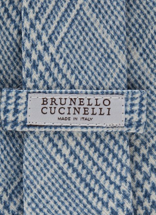 Detail View - Click To Enlarge - BRUNELLO CUCINELLI - Plaids Linen Silk Tie