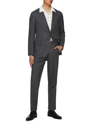 Figure View - Click To Enlarge - BRUNELLO CUCINELLI - Single Breasted Wool Suit