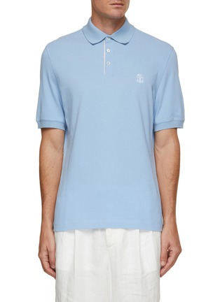 Main View - Click To Enlarge - BRUNELLO CUCINELLI - Logo Cotton Pique Polo