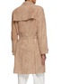 Back View - Click To Enlarge - BRUNELLO CUCINELLI - Double Breasted Leather Suede Trench Coat