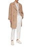 Figure View - Click To Enlarge - BRUNELLO CUCINELLI - Double Breasted Leather Suede Trench Coat