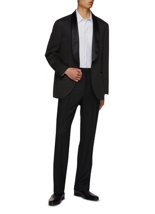 Figure View - Click To Enlarge - BRUNELLO CUCINELLI - Shawl Collar Silk Dinner Jacket