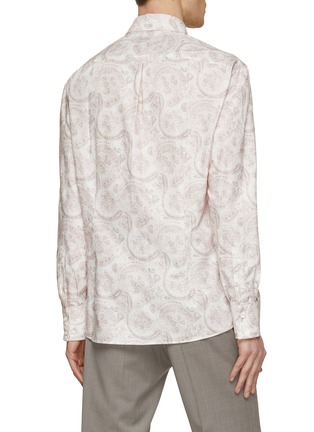 Back View - Click To Enlarge - BRUNELLO CUCINELLI - Paisley Button Down Collar Shirt