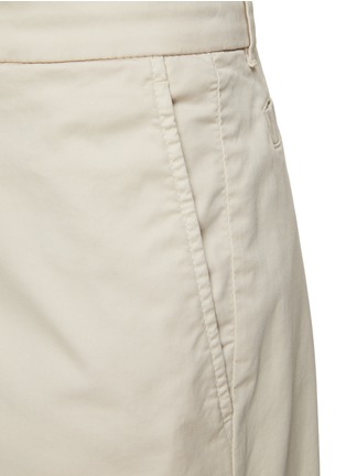  - BRUNELLO CUCINELLI - Flat Front Cotton Gabardine Shorts