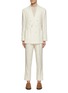 Main View - Click To Enlarge - BRUNELLO CUCINELLI - Double Breasted Linen Wool Suit