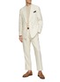 Figure View - Click To Enlarge - BRUNELLO CUCINELLI - Double Breasted Linen Wool Suit