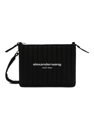 Main View - Click To Enlarge - ALEXANDER WANG - Elite Tech Quilted Canvas Laptop Shoulder Bag