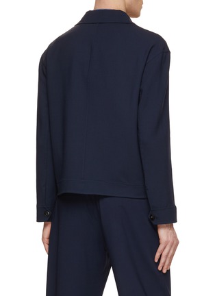 Back View - Click To Enlarge - CANALI - Wool Blend Zip Up Blouson