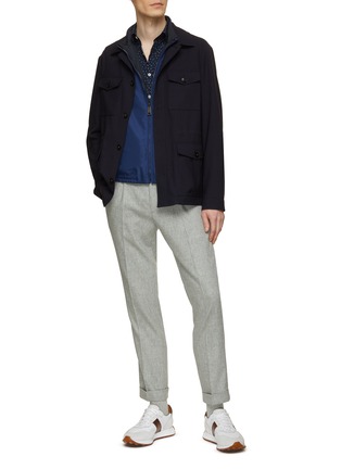 Figure View - Click To Enlarge - CANALI - Reversible Mock Neck Vest