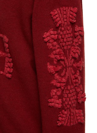  - BARRIE - Embroidered BB And Floral Ornament Cardigan