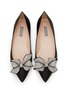 Detail View - Click To Enlarge - SJP BY SARAH JESSICA PARKER - Glory Crystal Embellished Bow Satin Flats