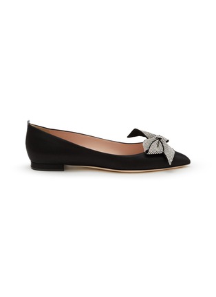 Main View - Click To Enlarge - SJP BY SARAH JESSICA PARKER - Glory Crystal Embellished Bow Satin Flats