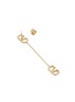 Detail View - Click To Enlarge - VALENTINO GARAVANI - VLogo Swarovski Crystal Brass Earrings