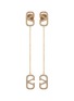Main View - Click To Enlarge - VALENTINO GARAVANI - VLogo Swarovski Crystal Brass Earrings