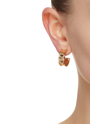 Figure View - Click To Enlarge - VALENTINO GARAVANI - VLogo Brass Earrings