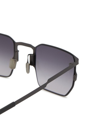 Detail View - Click To Enlarge - MOVITRA - Marcello Gun Acetate Square Sunglasses