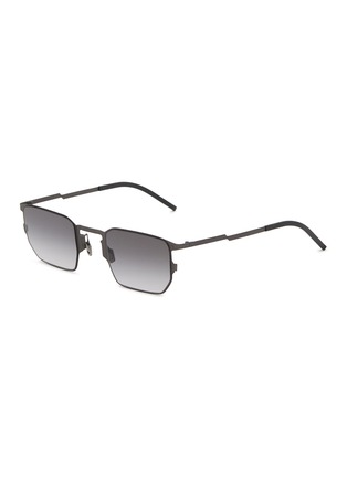Main View - Click To Enlarge - MOVITRA - Marcello Gun Acetate Square Sunglasses