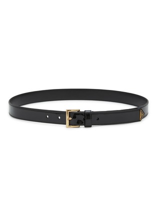 Main View - Click To Enlarge - PRADA - Leather Square-Buckle Belt
