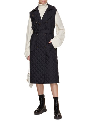 Figure View - Click To Enlarge - MONCLER - Alcione Long Quilted Gilet
