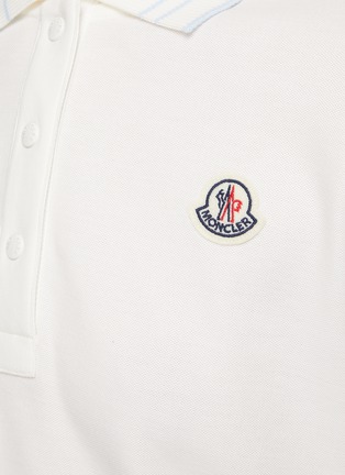 - MONCLER - Ribbed Collar Short Sleeve Polo Shirt