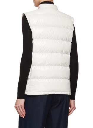 Back View - Click To Enlarge - MONCLER - Alcibia Lacquered Mock Neck Puffer Gilet