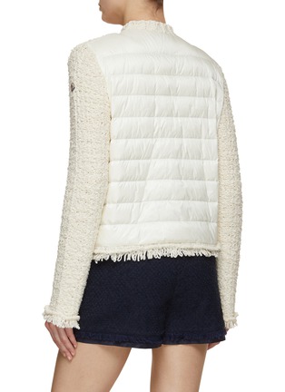 Back View - Click To Enlarge - MONCLER - Chasseur Tweed Puffer Cardigan