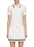 Main View - Click To Enlarge - MONCLER - Contrast Trim Knit Tennis Dress