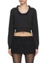 Main View - Click To Enlarge - ALEXANDERWANG - Cropped Bike Chain Trim Pullover
