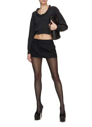 Figure View - Click To Enlarge - ALEXANDERWANG - Cropped Bike Chain Trim Pullover