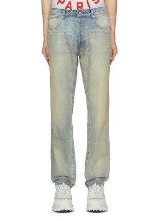 Main View - Click To Enlarge - KENZO - Drawn Varsity Bara Slim Fit Dirty Wash Dyed Jeans