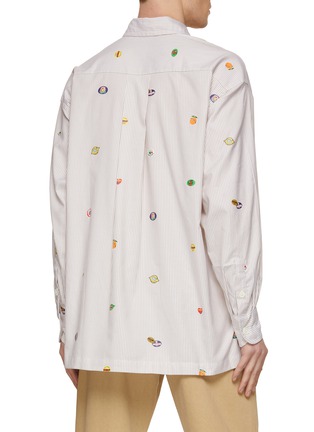 Back View - Click To Enlarge - KENZO - Fruit Sticker Striped Shirt