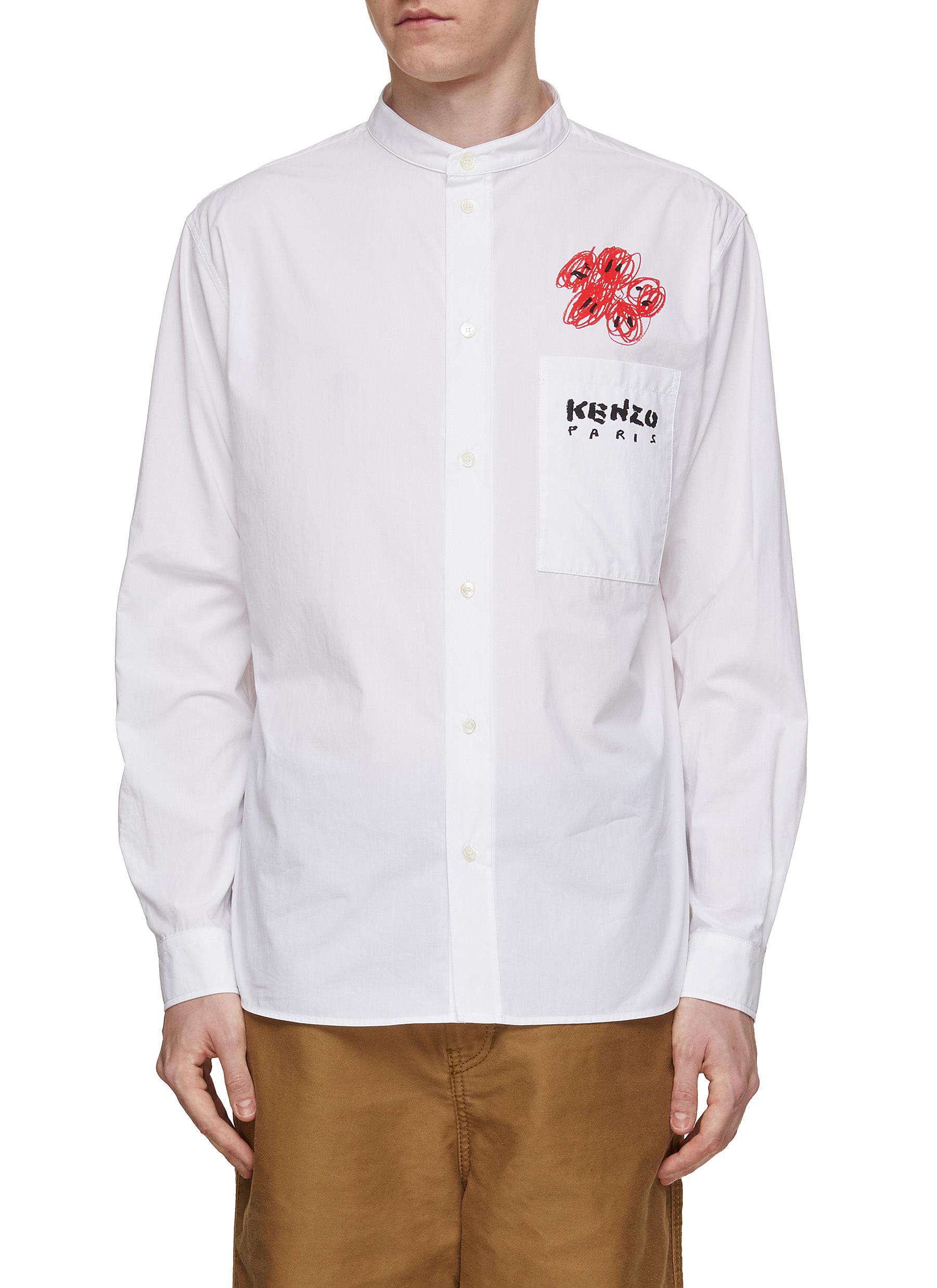 Kenzo Kids Boke floral-print button-front jacket - White