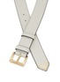 Detail View - Click To Enlarge - PRADA - Triangle Metal Logo Leather Belt