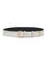 Main View - Click To Enlarge - PRADA - Triangle Metal Logo Leather Belt